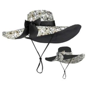 Rain Caper Tiffany Magnolia Floppy Brim Reversible Sun & Rain Hat
